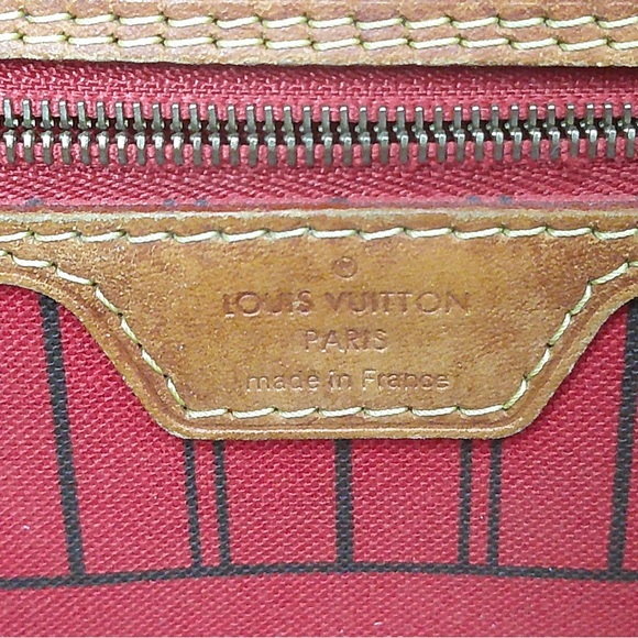 Authentic Louis Vuitton Neverfull MM Tote Monogram Canvas Red Interior w/ COA - Picture 14 of 16